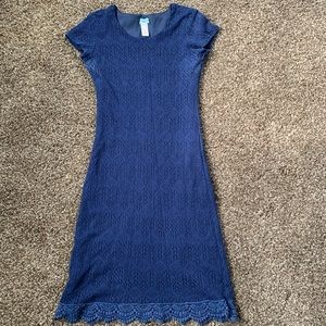Blue crochet Downeast dress size 6